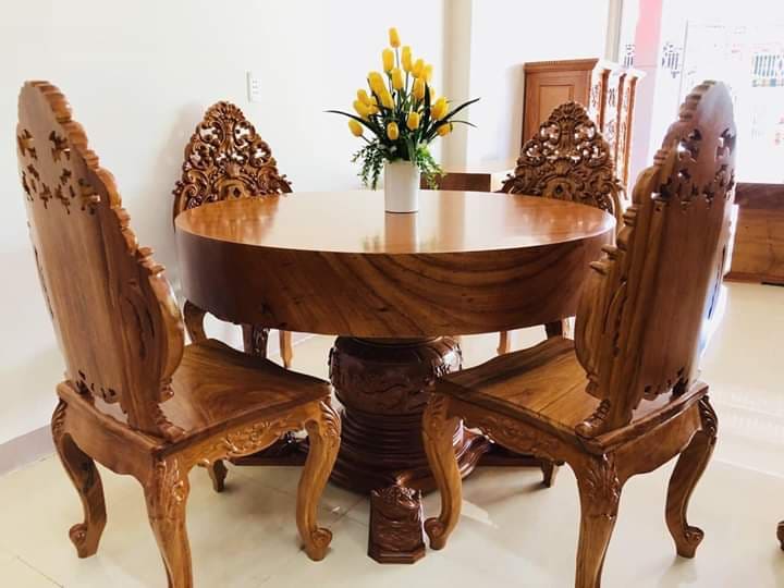 Bộ bàn ghế ăn gỗ cao cấp