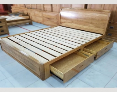 Giường gỗ cao cấp đóng theo yêu cầu
